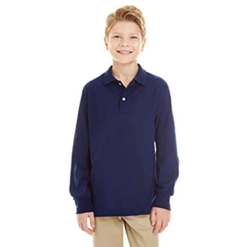 Youth SpotShield™ Long-Sleeve Jersey Polo Thumbnail