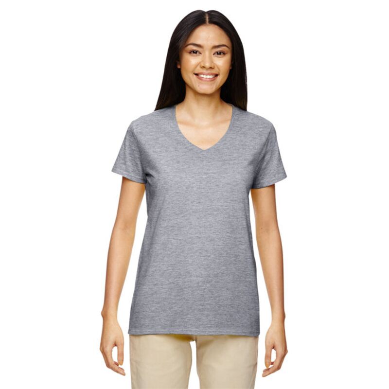 G500VL Gildan Ladies' Heavy Cotton™ 5.3 oz. V-Neck T-Shirt Thumbnail