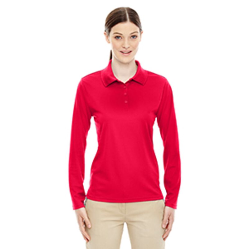 Ash City - Core 365 Ladies' Pinnacle Performance Long-Sleeve Piqué Polo Thumbnail
