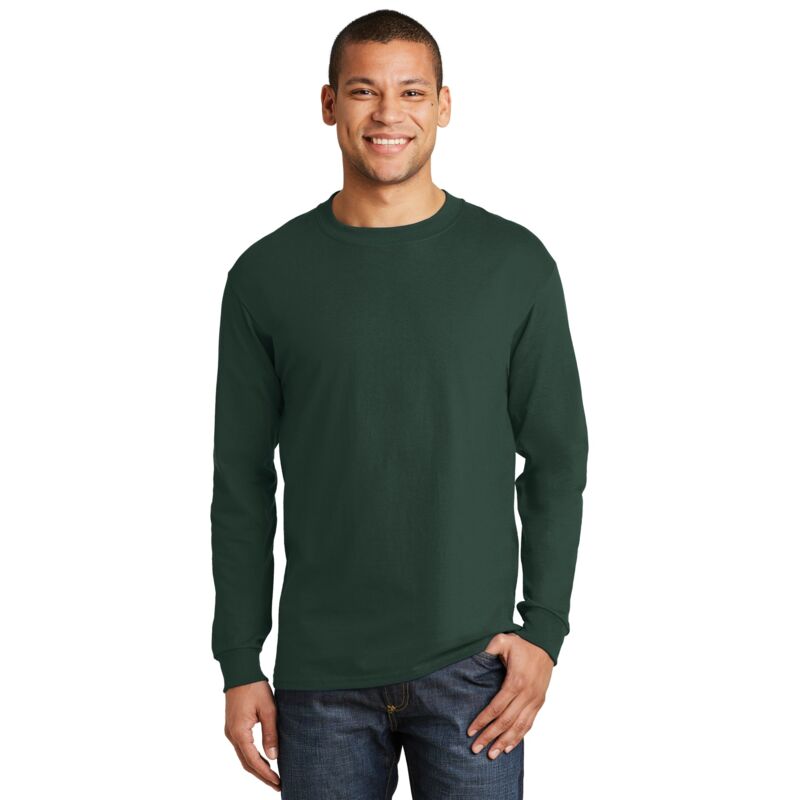 Hanes Beefy T ® 100% Cotton Long Sleeve T Shirt Thumbnail