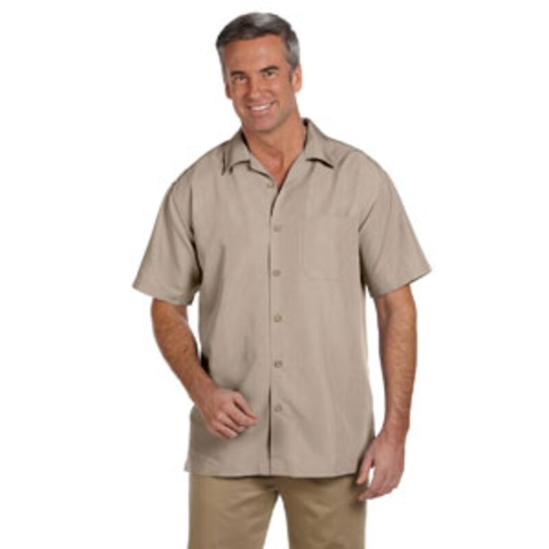 Harriton Men's Barbados Textured Camp Shirt Thumbnail