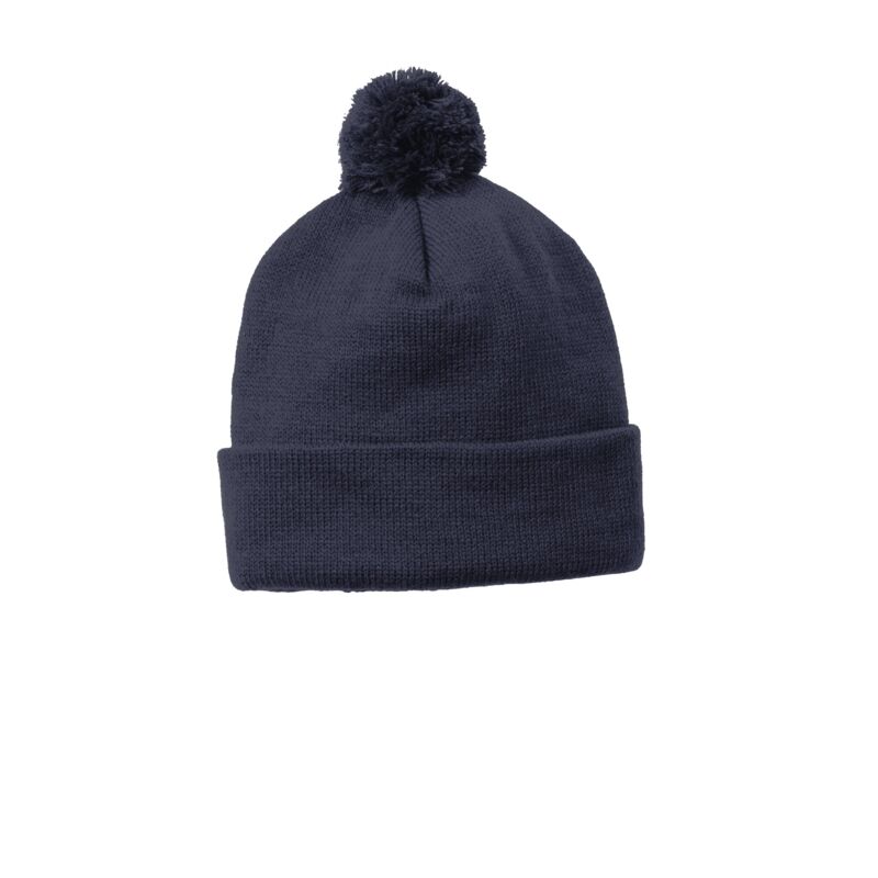 Sport-Tek Solid Pom Pom Beanie Thumbnail